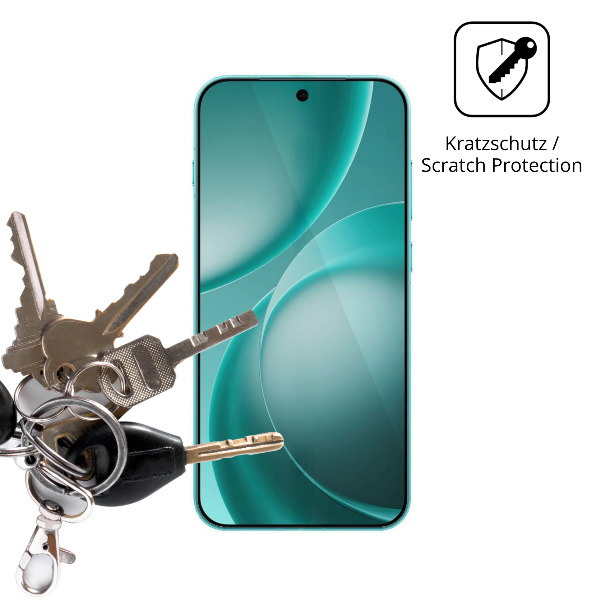 Schutz gegen Kratzer auf dem Oppo Find X9s Pro Glas durch Schlüssel oder Ähnliches