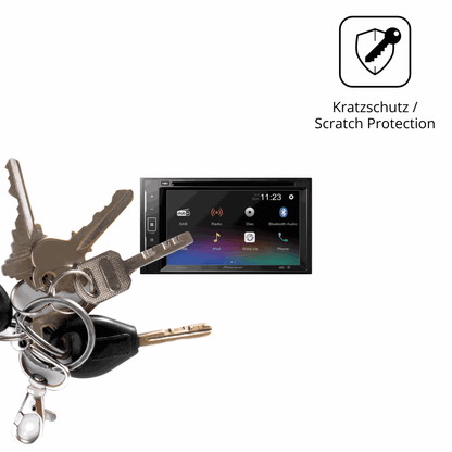 Schutz gegen Kratzer auf dem Pioneer DMH-A240DAB Glas durch Schlüssel oder Ähnliches