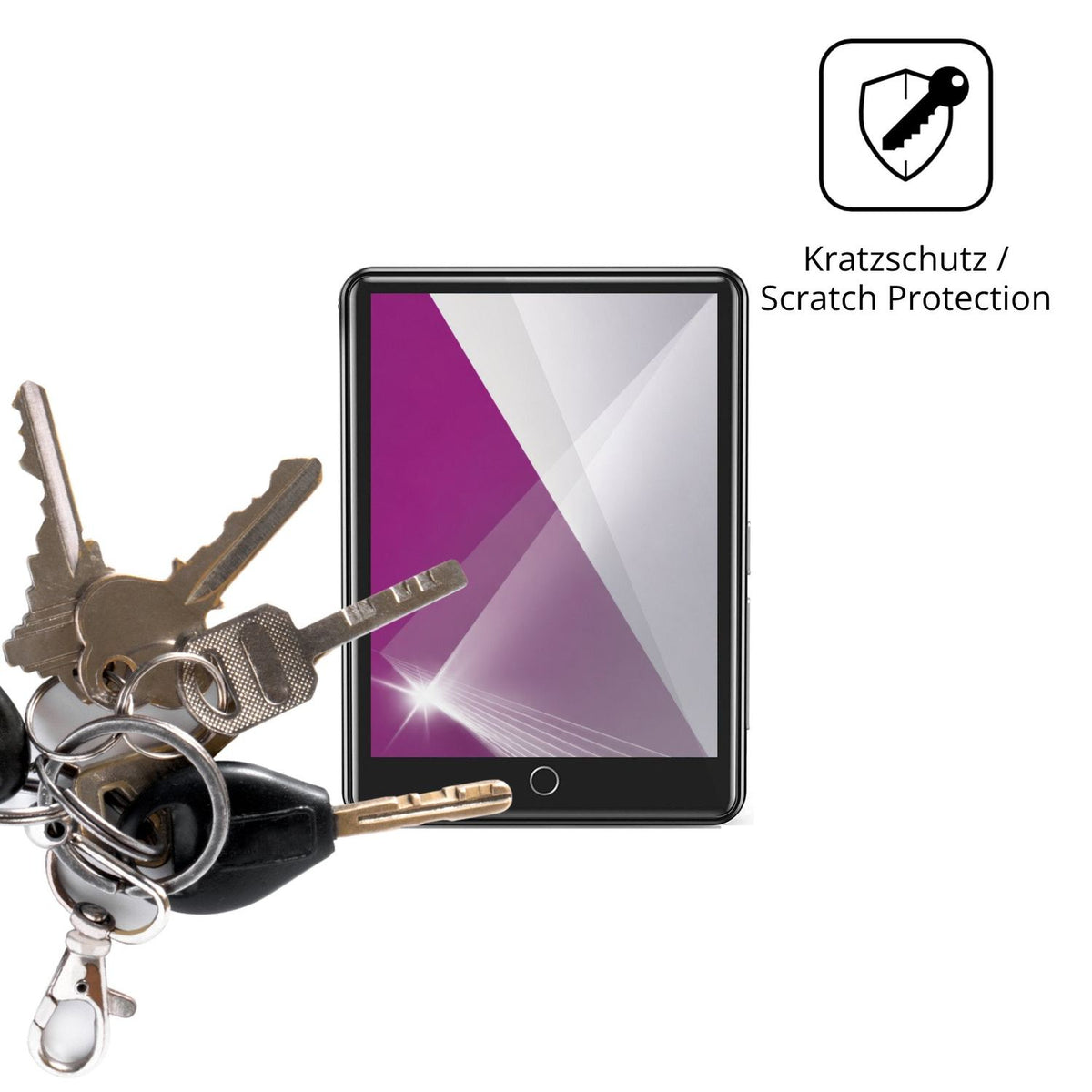 Schutz gegen Kratzer auf dem RUIZU M7 Glas durch Schlüssel oder Ähnliches