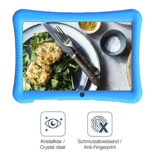 Flexible TPU-Folie passend zugeschnitten für Semeakoko FF35 Kinder Tab 10 Zoll, vollständige Abdeckung