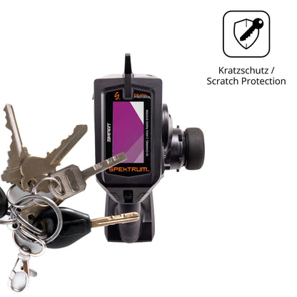Schutz gegen Kratzer auf dem Spektrum DX Pro Plus Glas durch Schlüssel oder Ähnliches