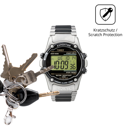 Schutz gegen Kratzer auf dem Timex Expedition Atlantis Glas durch Schlüssel oder Ähnliches