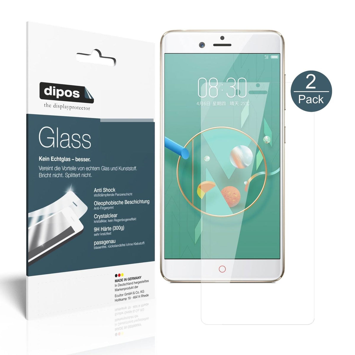 1x 9H Screen Protector for Nubia Z17 Mini Tempered Glass
