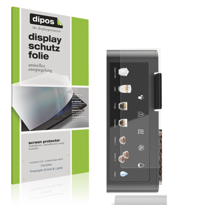 Matte Displayschutzfolie von dipos passend für Cecotec Freestyle Grind &amp; Latte, präziser Zuschnitt und blasenfrei montiert