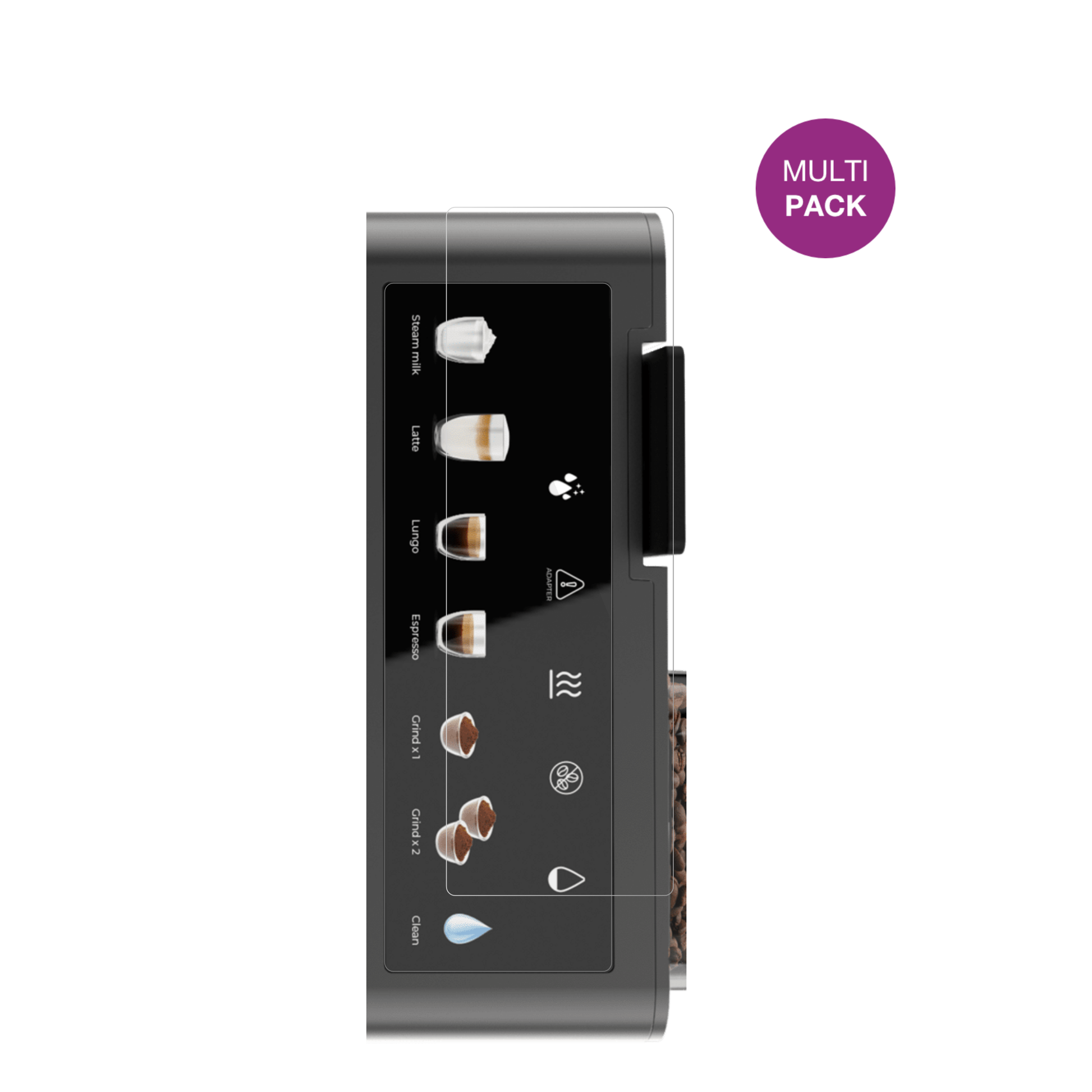 CecotecFreestyle Grind &amp; Latte mit aufgebrachter dipos Displayschutzfolie, glasklare Darstellung ohne Einschränkungen