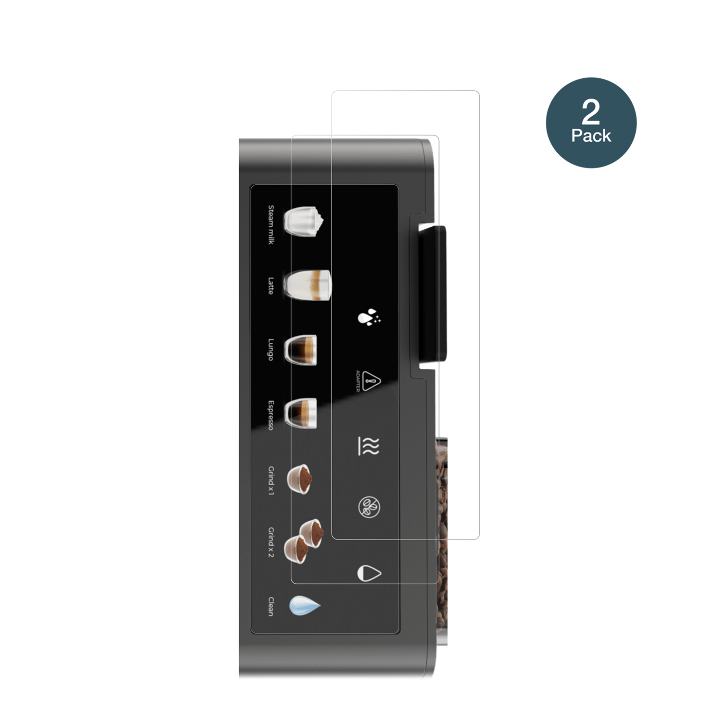 CecotecFreestyle Grind &amp; Latte mit aufgebrachter dipos Flex Schutzfolie, glasklare Darstellung ohne Einschränkungen