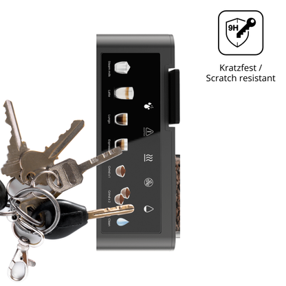 dipos Displayschutz für Cecotec Freestyle Grind &amp; Latte, transparente Oberfläche, perfekte Passform auch für die Rundungen