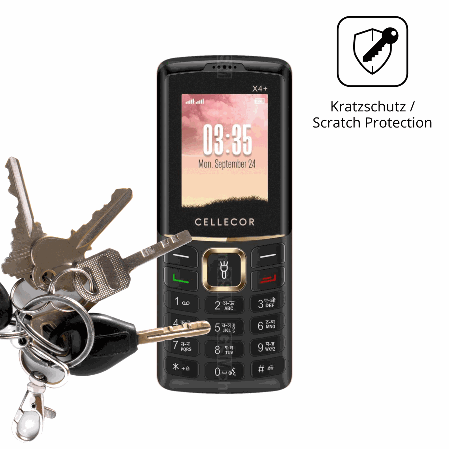 4x Schutzfolie matt für Cellecor X4+ Display-Schutzfolie