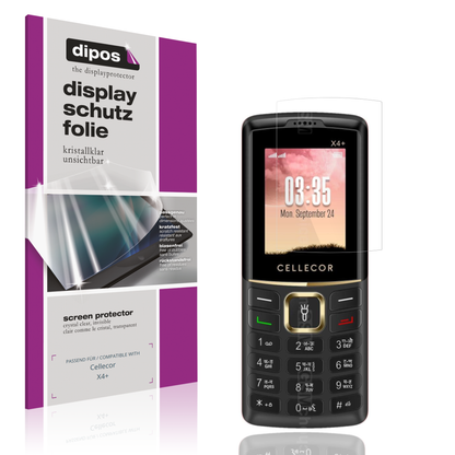 4x Schutzfolie klar für Cellecor X4+ Display-Schutzfolie