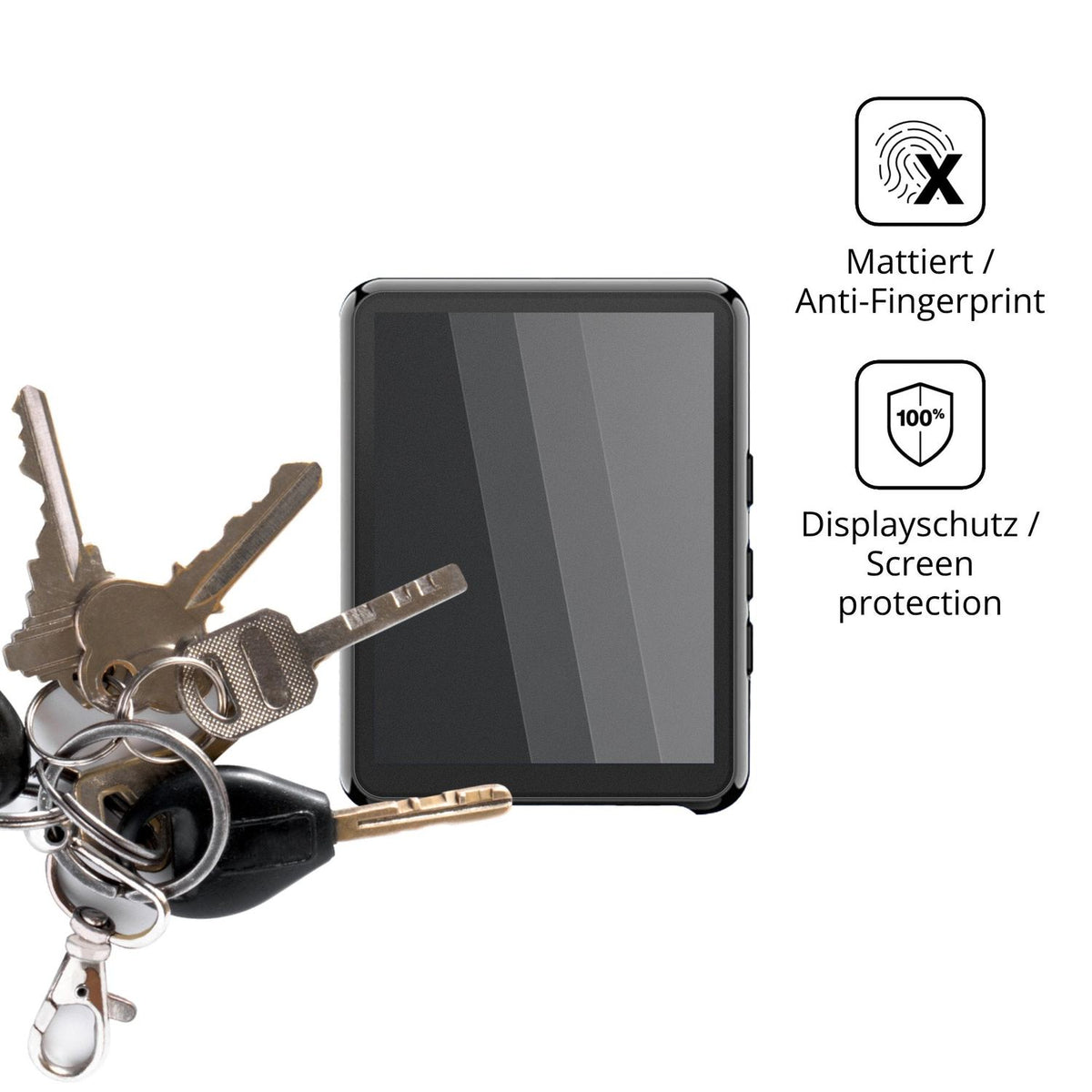 dipos Displayschutz für Cetoon T58, mattierte Oberfläche, Blickschutzfilter und perfekter Passform