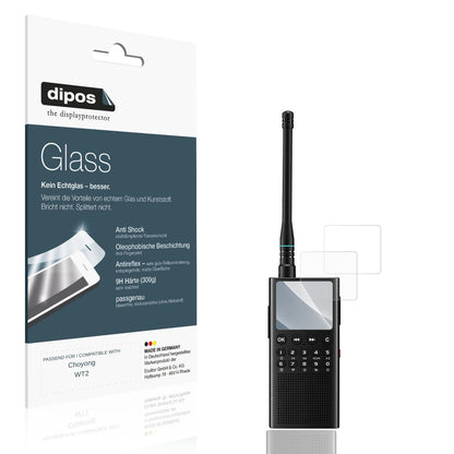 Matte Displayschutzfolie von dipos passend für Choyong WT2, 9H kratzfest und blasenfrei montiert