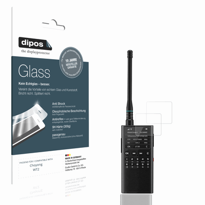 Matte Displayschutzfolie von dipos passend für Choyong WT2, 9H kratzfest und blasenfrei montiert