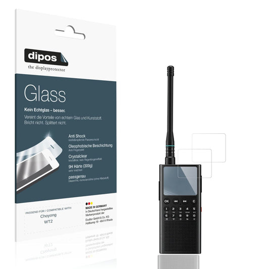 Klare Displayschutzfolie von dipos passend für Choyong WT2, 9H kratzfest und blasenfrei montiert