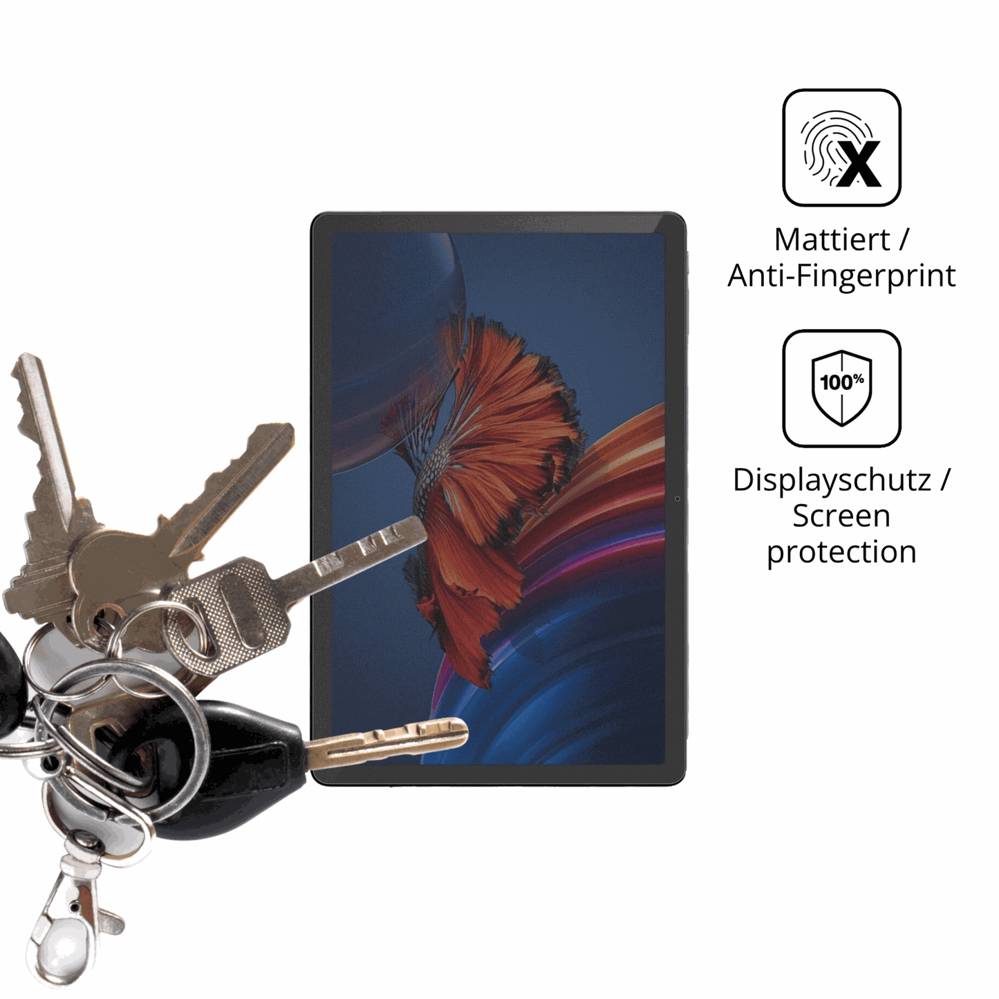 dipos Displayschutz für Chuwi AuPad 10.95 Zoll, mattierte Oberfläche, Blickschutzfilter und perfekter Passform