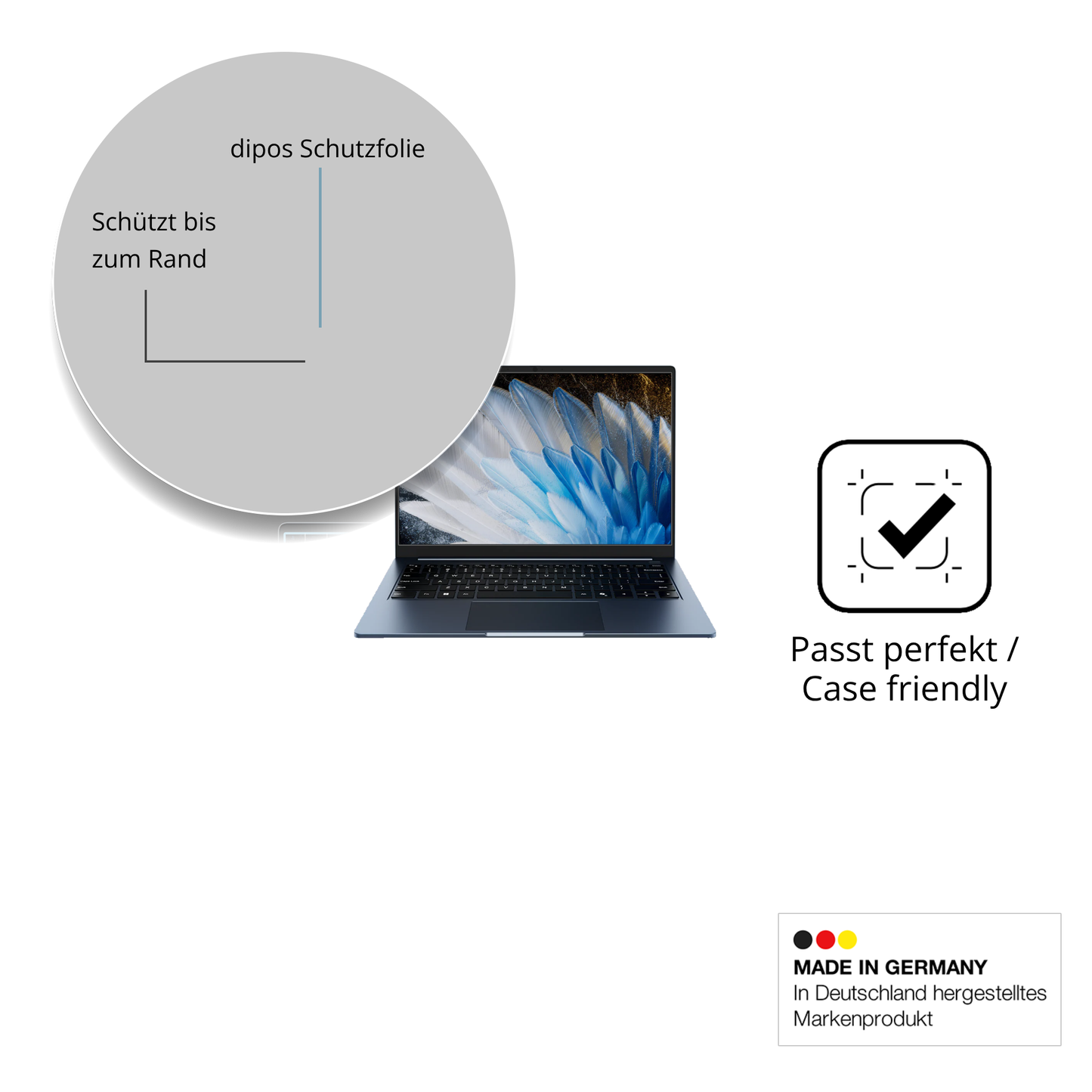 Besonders flexibler Displayschutz mit Anti-Shock-Schicht im Materialmix
