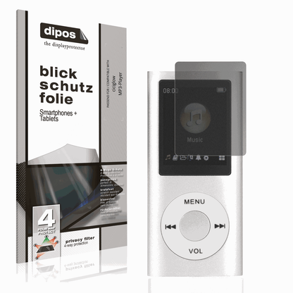Blickschutzfolie von dipos passend für ciciglow MP3-Player, präziser Zuschnitt und blasenfrei montiert