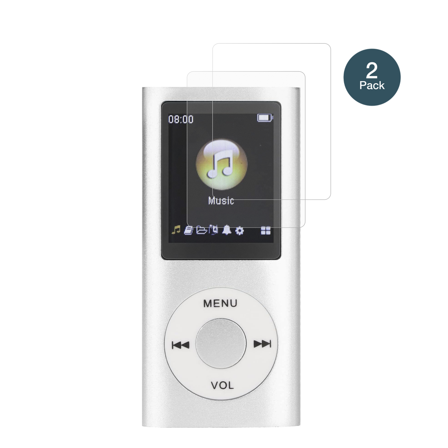 ciciglowMP3-Player mit aufgebrachter dipos Panzerfolie, die lästige Fingerabdrücke minimiert