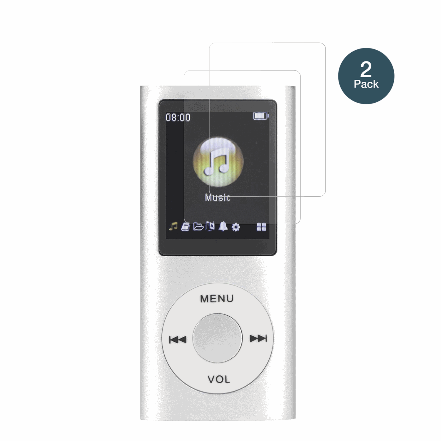 ciciglowMP3-Player mit aufgebrachter dipos Panzerfolie, die lästige Fingerabdrücke minimiert