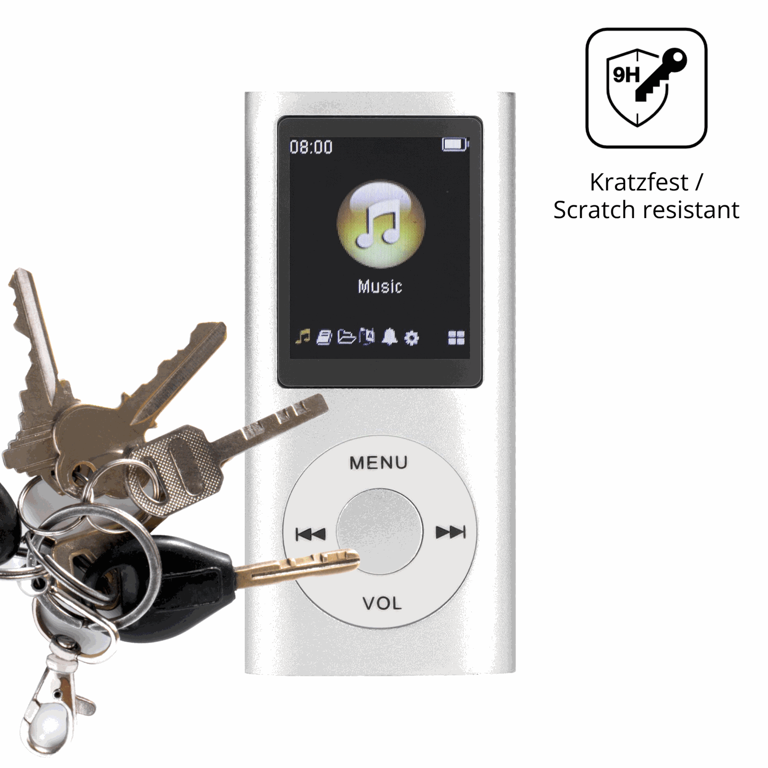 dipos Displayschutz für ciciglow MP3-Player, mattierte Oberfläche, robuste Festigkeit und perfekte Passform