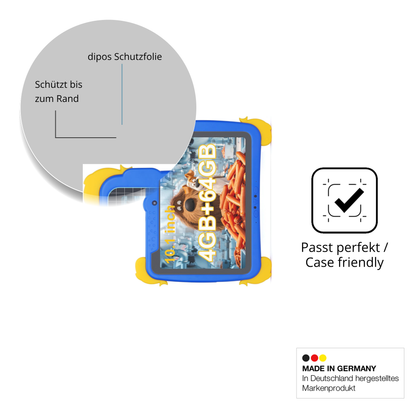 Schutzglasfolie mit optimaler Passform, zur Verwendung mit Hüllen geeignet