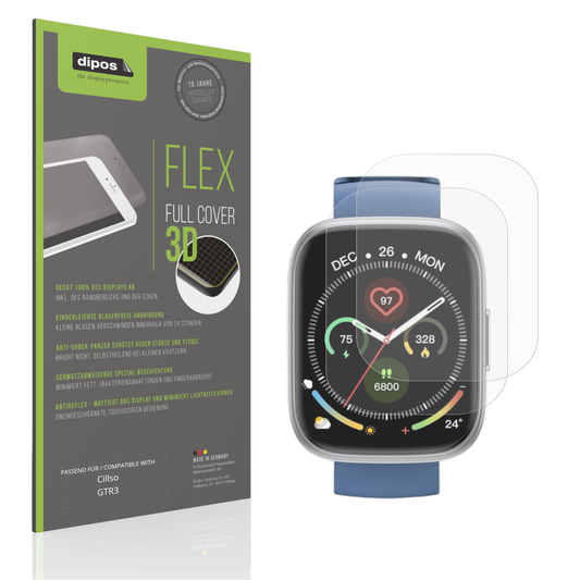 Matte Displayschutzfolie von dipos passend für cillsogtr3, 100% Displayabdeckung und blasenfreie Montage