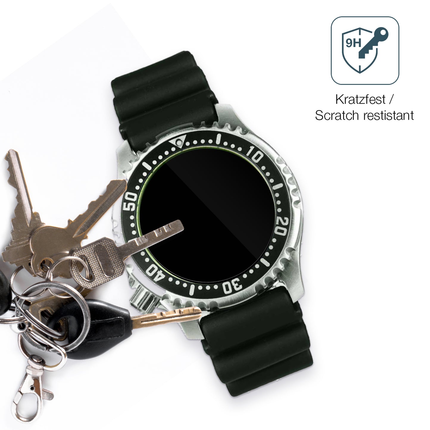 dipos Displayschutz für Citizen NY0040, transparente Oberfläche, perfekte Passform auch für die Rundungen