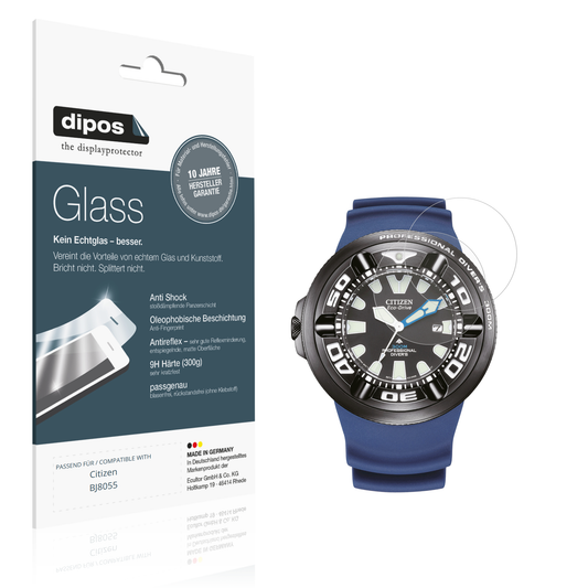 Matte Displayschutzfolie von dipos passend für Citizen BJ8055, 9H kratzfest und blasenfrei montiert