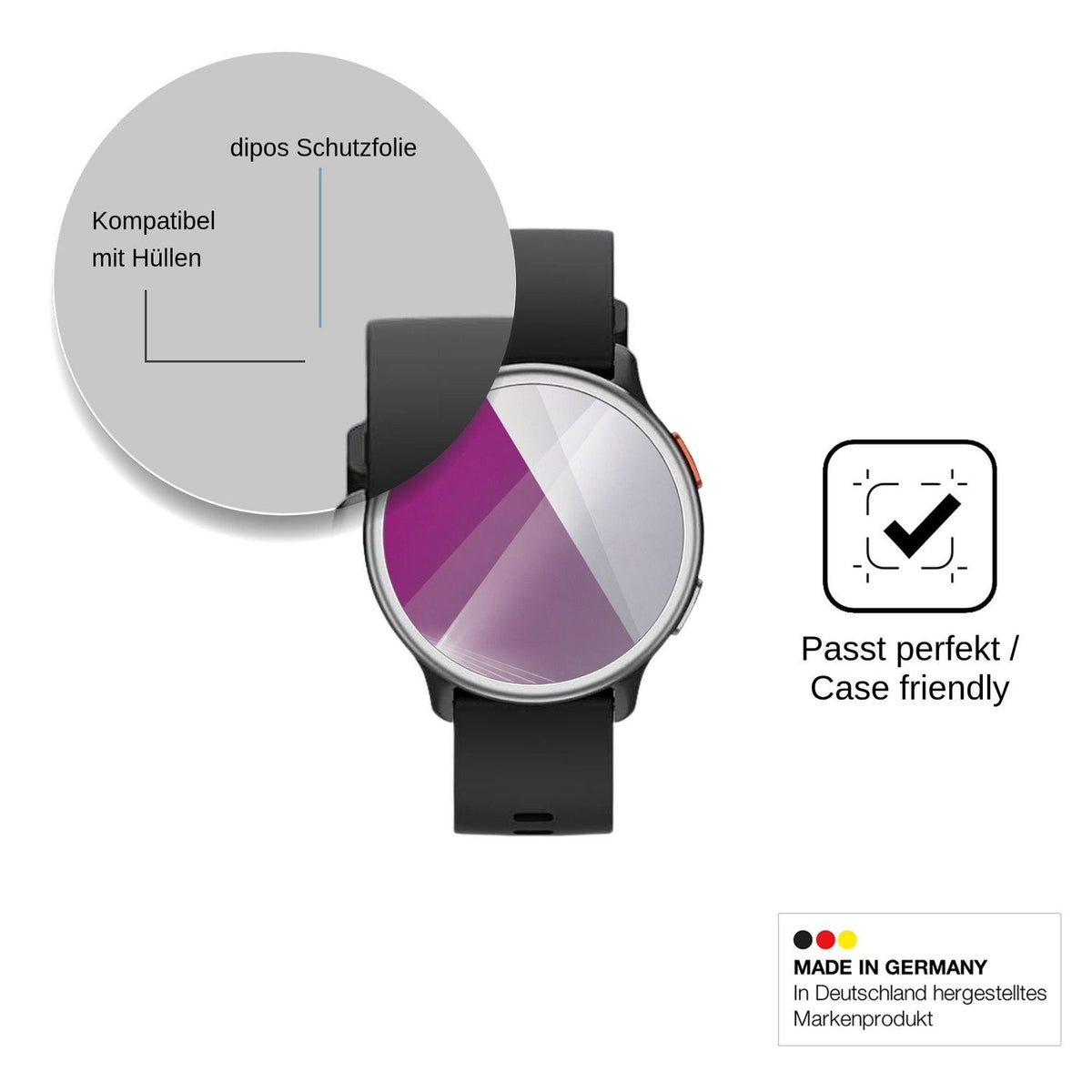 6x Screen Protector for aeac 1.27 Smartwatch Protection Crystal Clear dipos