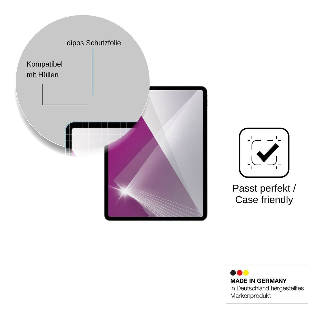 2x Screen Protector for Apple iPad Pro 12.9 Inch (2022) Protection Crystal Clear dipos