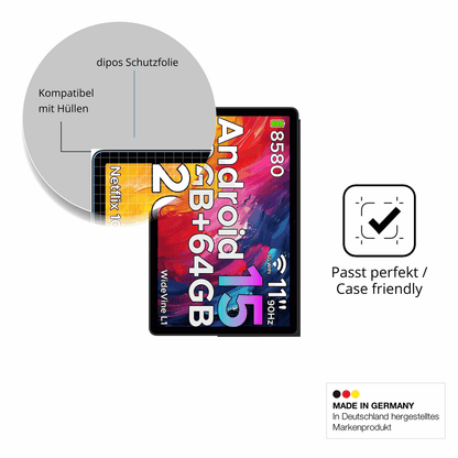Schutzfolie mit optimaler Passform, zur Verwendung mit H�llen geeignet