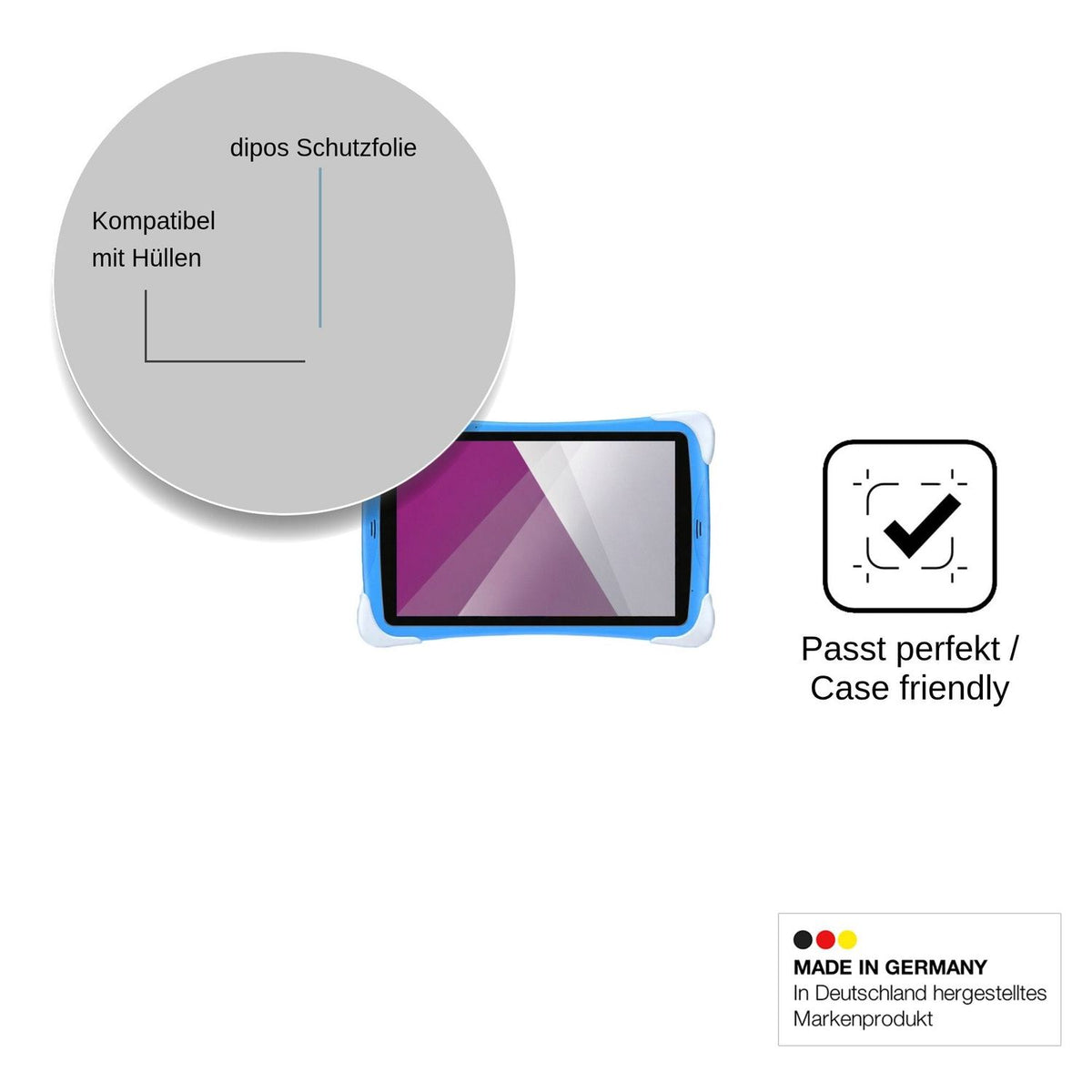 2x Screen Protector for Gezoon Kinder Tab 10 Protection Crystal Clear dipos