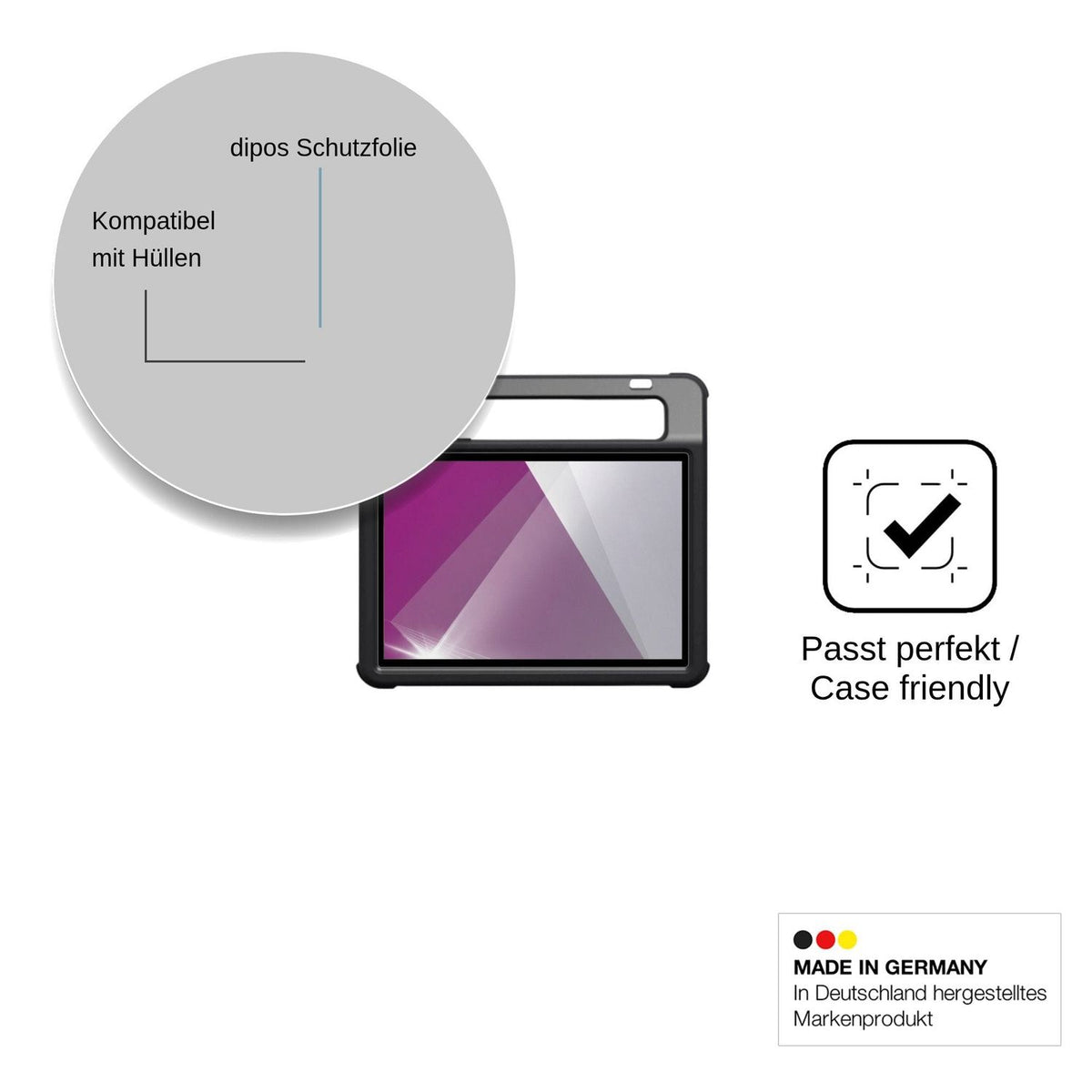 2x Screen Protector for Jabbla Vibe 12 Plus Protection Crystal Clear dipos