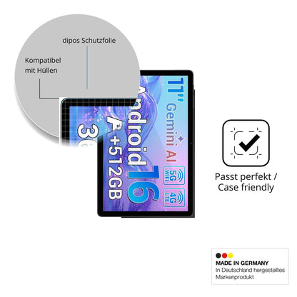 Schutzfolie mit optimaler Passform, zur Verwendung mit Hüllen geeignet