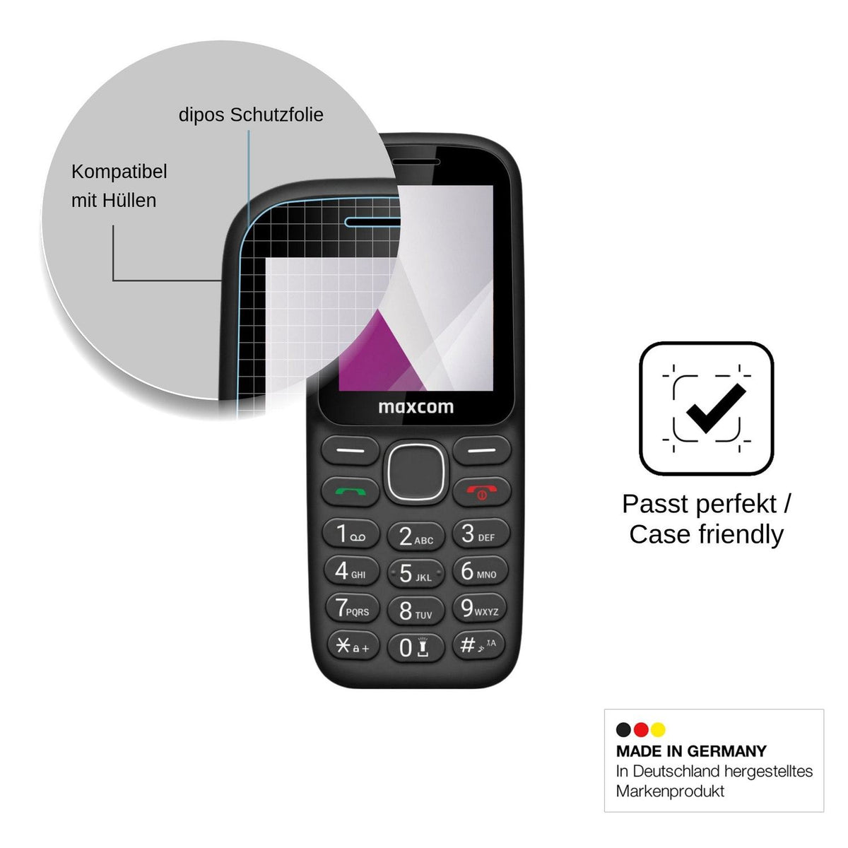 4x Screen Protector for MaxCom MM446 4G Protection Crystal Clear dipos