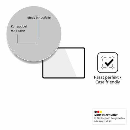 Schutzfolie mit optimaler Passform, zur Verwendung mit Hüllen geeignet