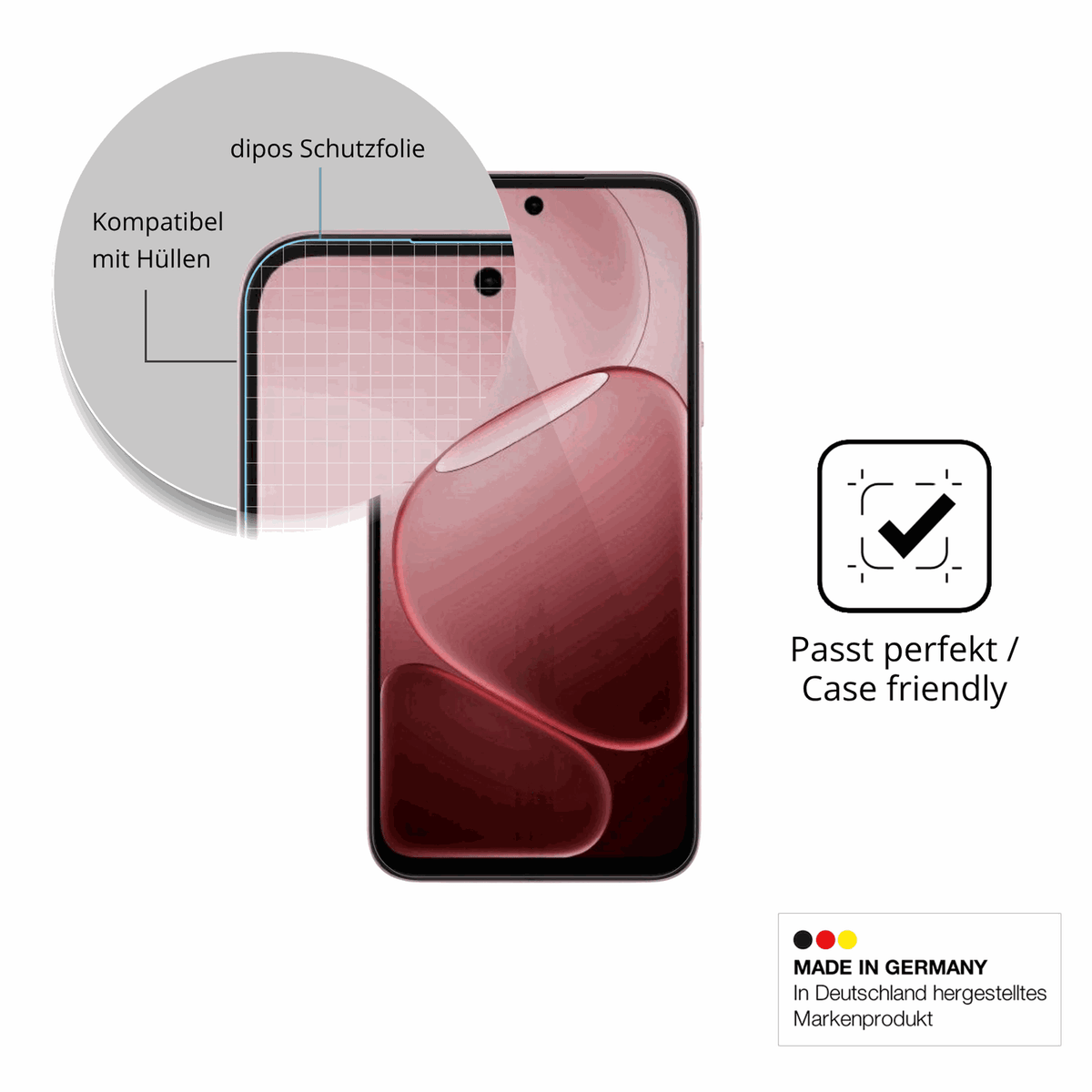 Schutzfolie mit optimaler Passform, zur Verwendung mit H�llen geeignet