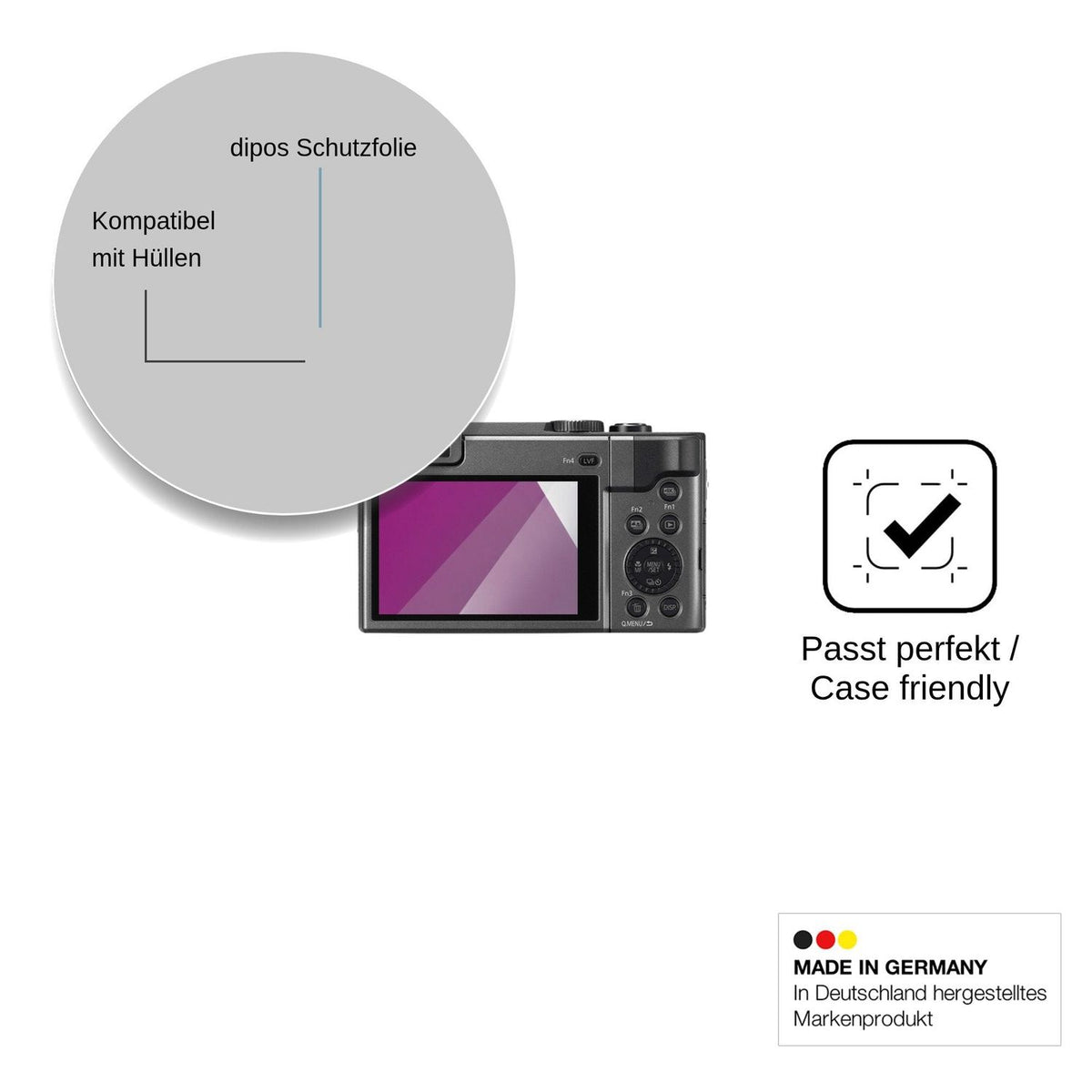 4x Screen Protector for Panasonic Lumix DC-TZ90 Protection Crystal Clear dipos