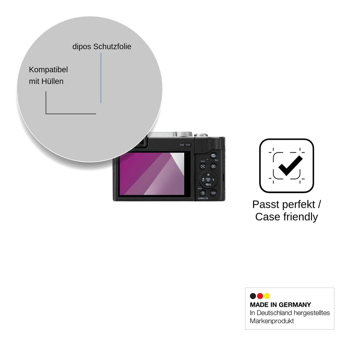 4x Screen Protector for Panasonic Lumix DC-TZ96 Protection Crystal Clear dipos