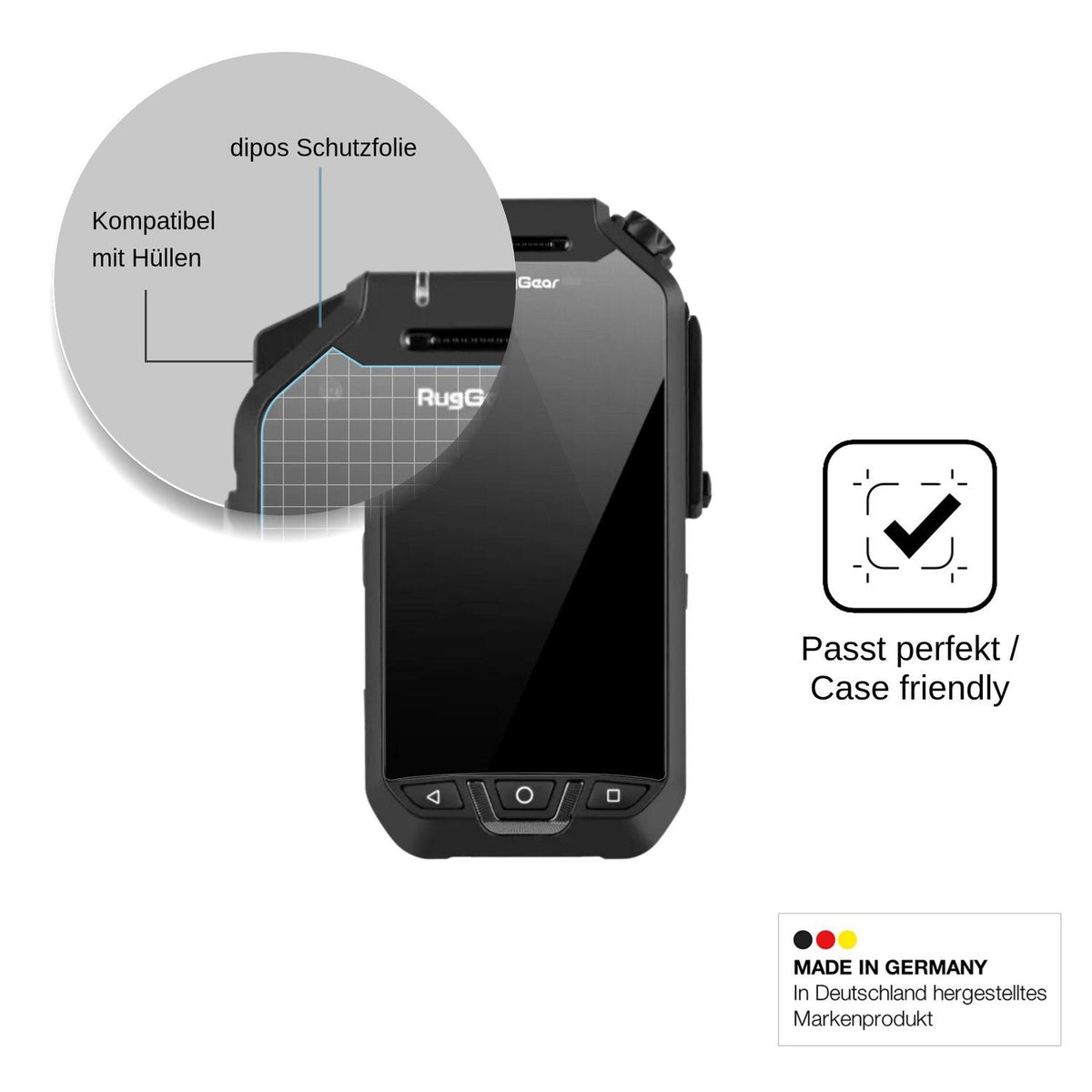 4x Screen Protector for RugGear RG750 Protection Crystal Clear dipos