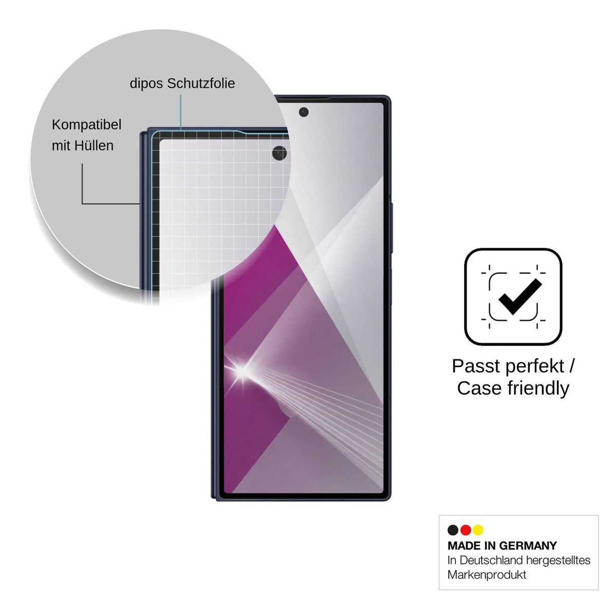 4x Screen Protector for Samsung Galaxy Z Fold6 Outside Protection Crystal Clear dipos