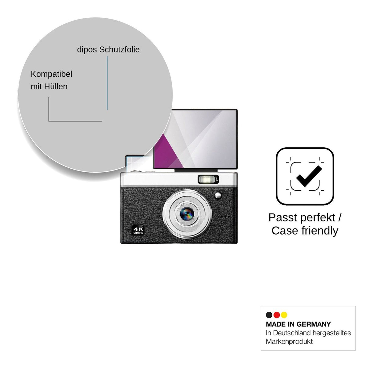 4x Screen Protector for SOOGOOEY DC18 Protection Crystal Clear dipos