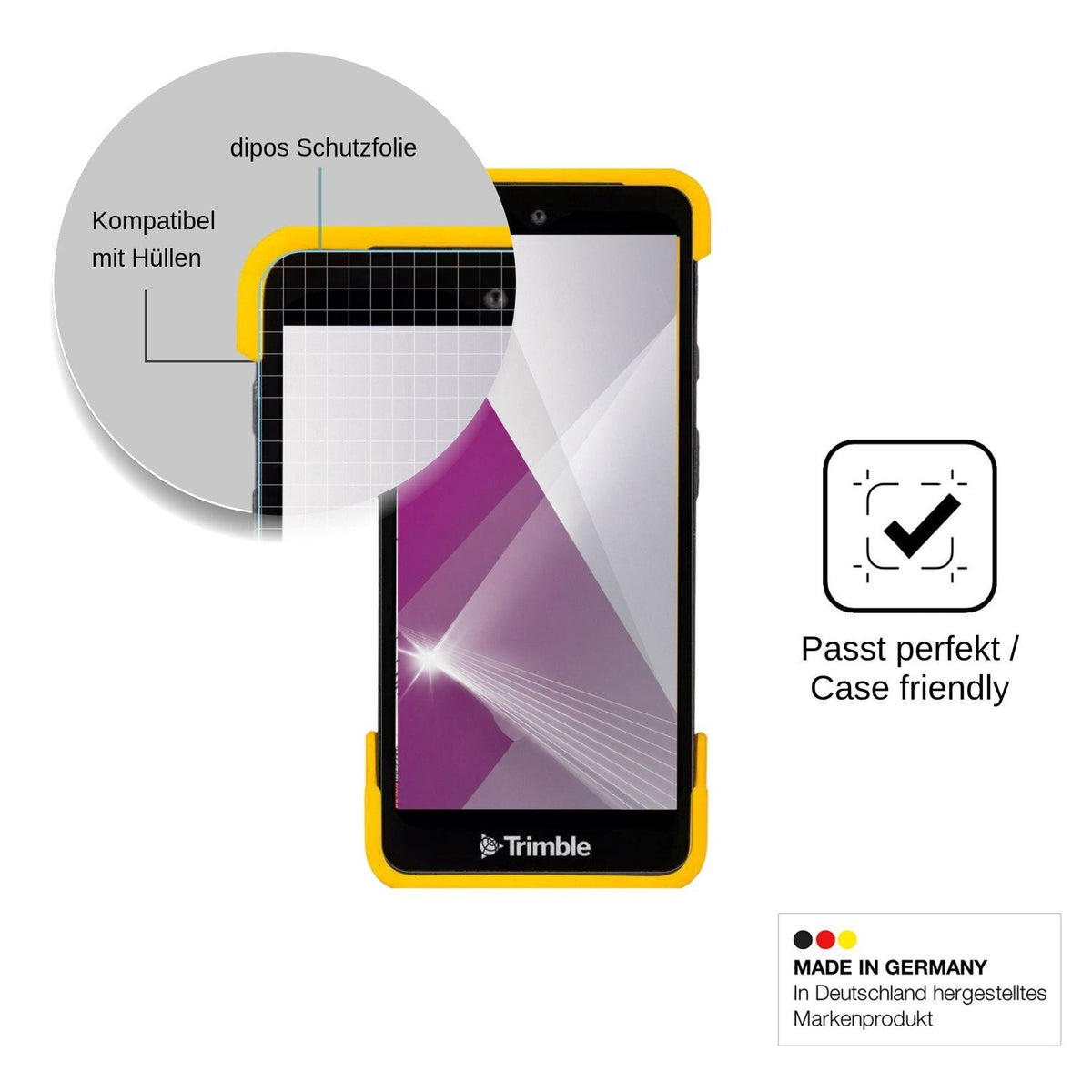 4x Screen Protector for Trimble TDC6 Protection Crystal Clear dipos