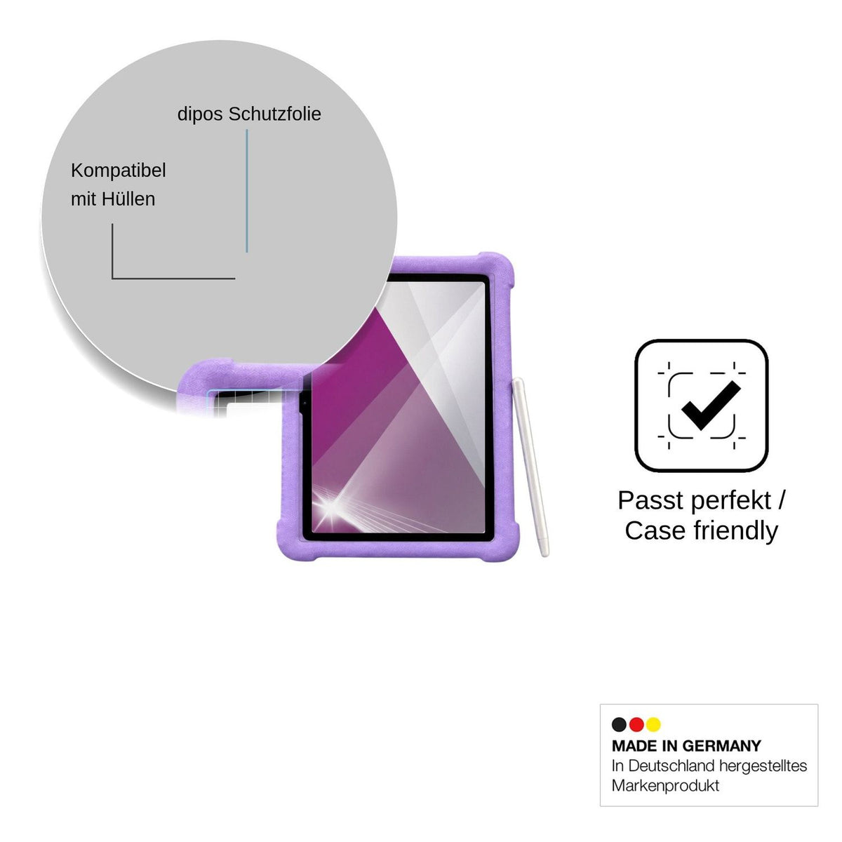 2x Screen Protector for ZONKO Kinder Tablet 10 Protection Crystal Clear dipos