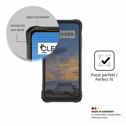 Schutz gegen Kratzer auf dem cleyverextreme 4g Glas durch Schlüssel oder Ähnliches