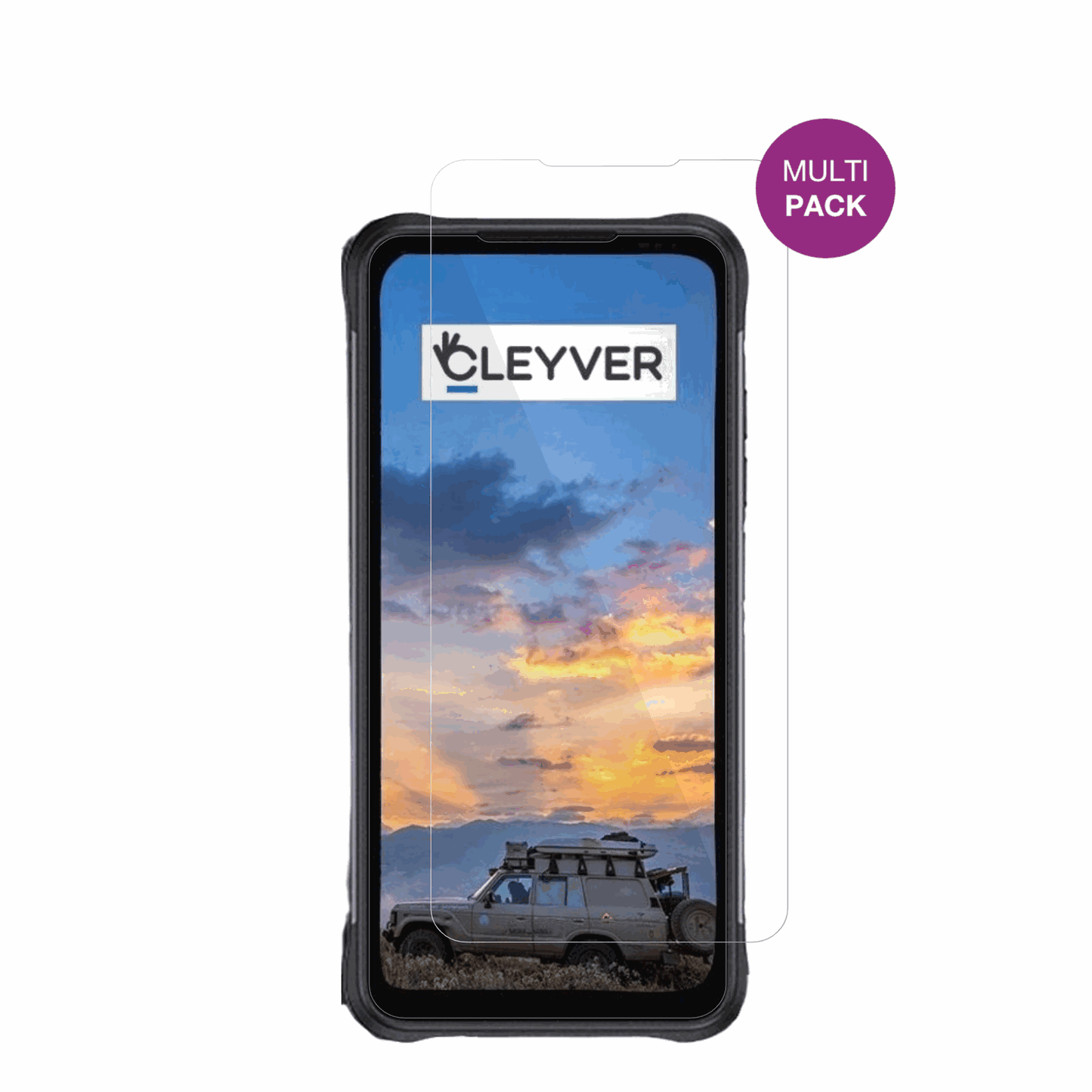 cleyverextreme 4g mit aufgebrachter dipos Displayschutzfolie, glasklare Darstellung ohne Einschränkungen