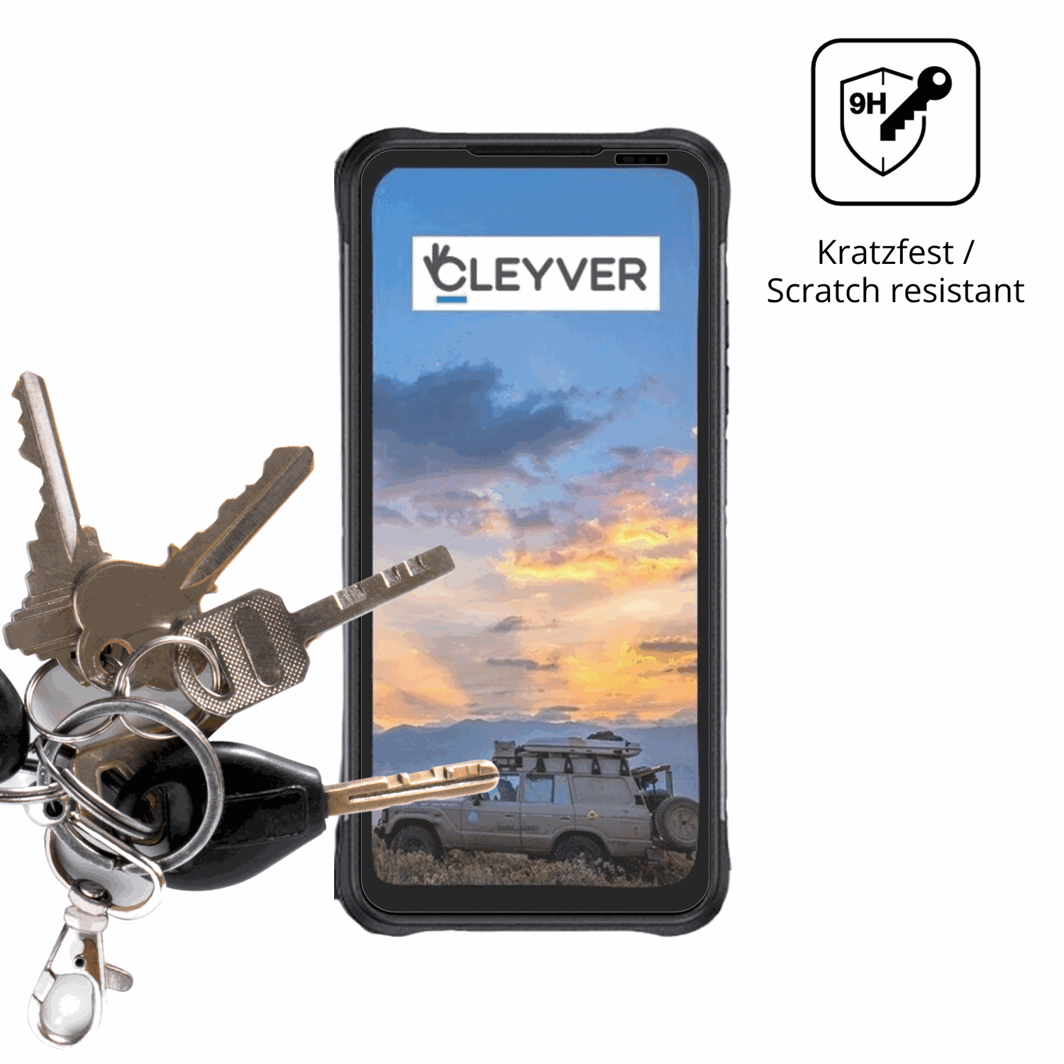 dipos Displayschutz für cleyverextreme 4g, mattierte Oberfläche, robuste Festigkeit und perfekte Passform