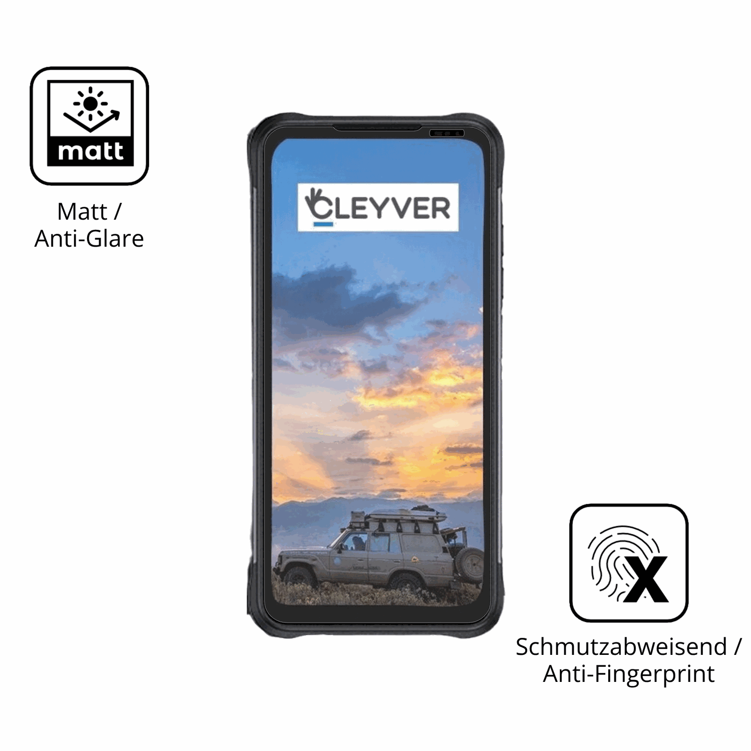 9H Hartbeschichtete, flexible Folie passend zugeschnitten für cleyverextreme 4g