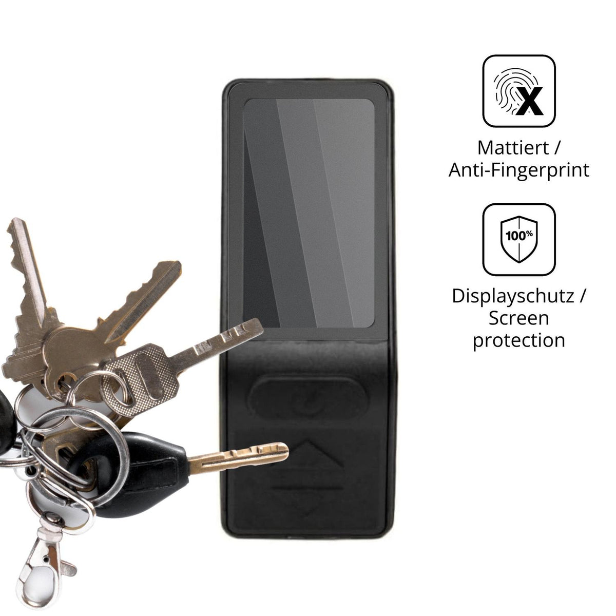dipos Displayschutz für Cloudpower KT-TF04 Display, mattierte Oberfläche, Blickschutzfilter und perfekter Passform