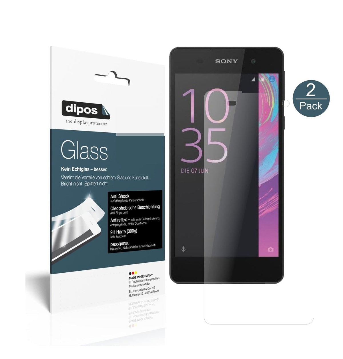 1x 9H Matte Screen Protector for Sony Xperia E5 Tempered Glass