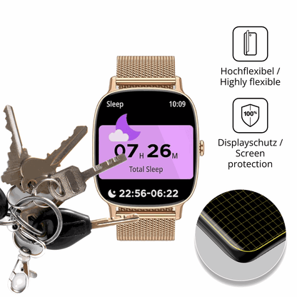 dipos Displayschutz für coioc P122 1.85 Zoll, transparente Oberfläche, geringe Dicke und perfekte Passform